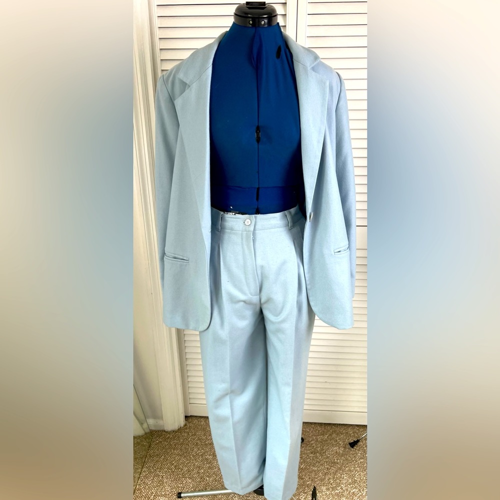 Light blue wool suit